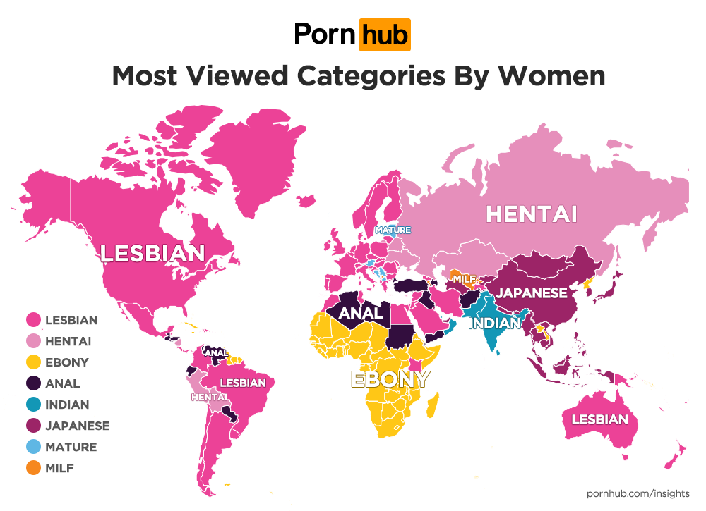 Pornhubが「国際女性デー」に世界の女性が好む動画カテゴリーを公開 TechnÉ テクネー